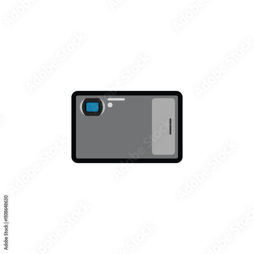 Mobile phone Generic Circular icon on white background.