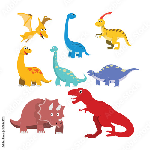 set of dinosaurs