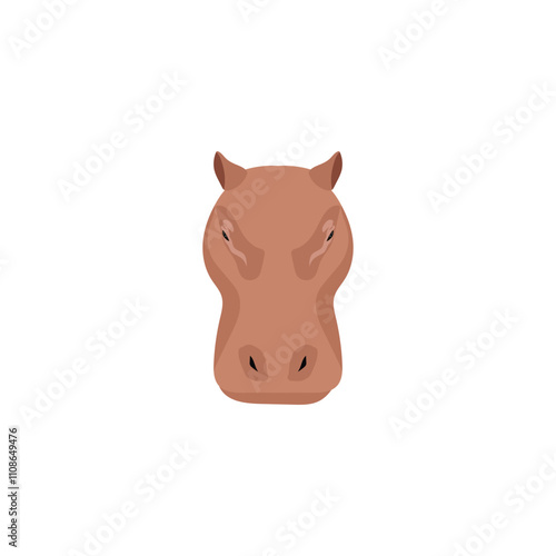 Pig Head Icon vector on white background.