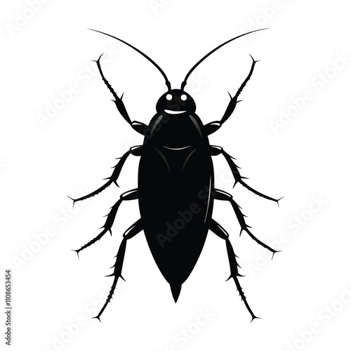  cockroach icon silhouette design vector art illustration.