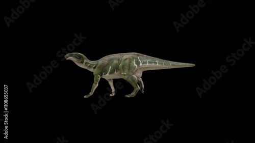 Iguanodon Bernissartensis Walk 3D Video Animation