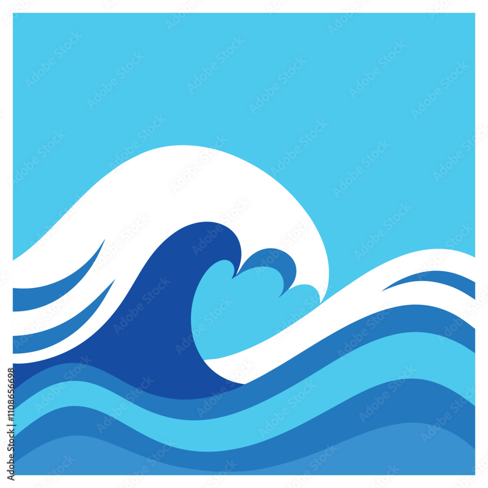 Obraz premium Abstract Wavy shape Vector background