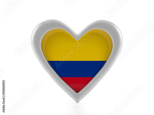 Free Download Heart shaped Colombia flag - GFXLoad