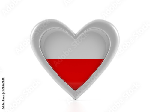 Heart shaped Poland flag Free Download Heart shaped Poland flag - GFXLoad