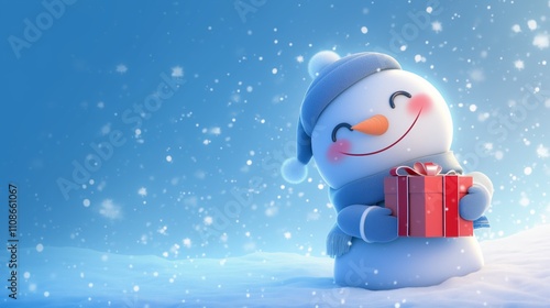 Playful Snowman Character Buttons