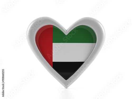 Free Download Heart shaped UAE flag - GFXLoad