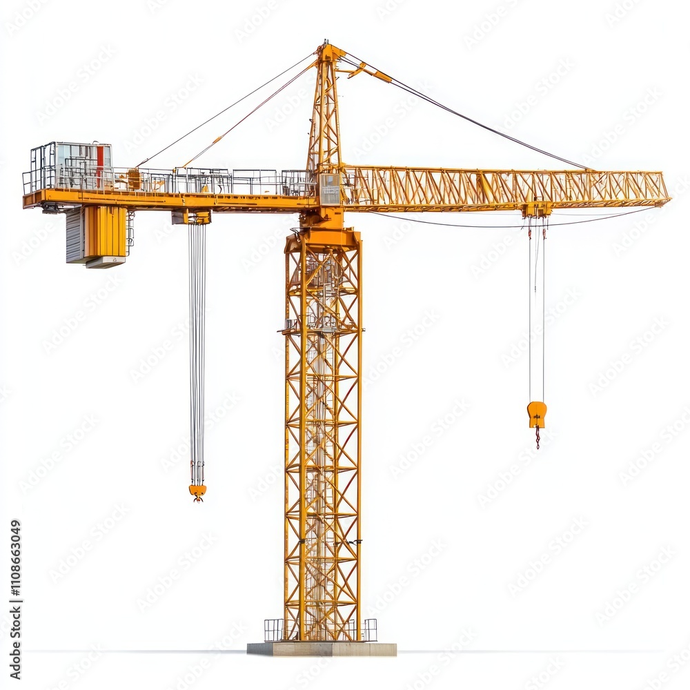Building crane Isolated on White Background Generative AI Building crane Isolated on White Background Generative AI