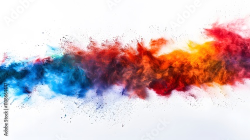 Wallpaper Mural Vibrant Color Powder Explosion Abstract Art Torontodigital.ca