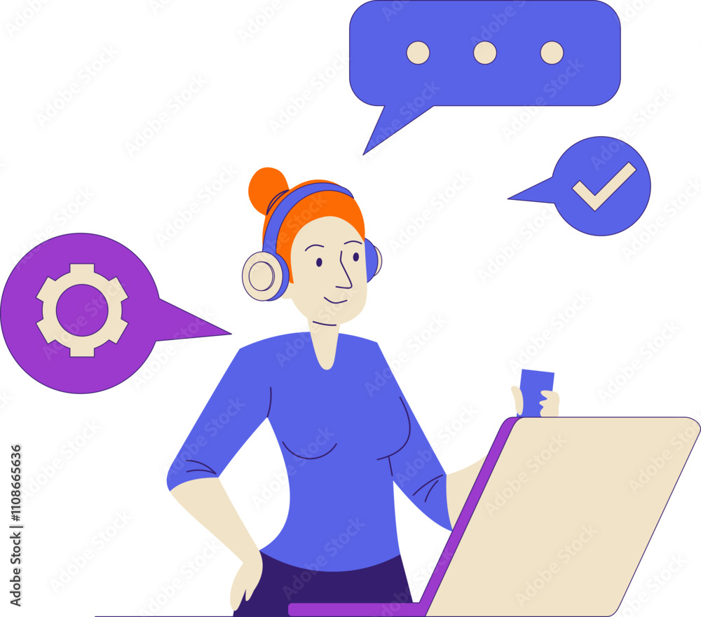 Fototapeta premium Customer Service Illustration