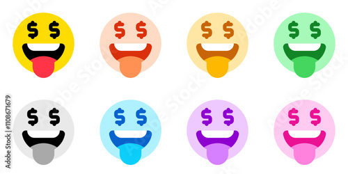 Editable greedy face expression emoticon vector icon. Part of a big icon set family. Part of a big icon set family. Perfect for web and app interfaces, presentations, infographics, etc