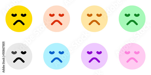 Editable frown, sad expression emoticon vector icon. Part of a big icon set family. Part of a big icon set family. Perfect for web and app interfaces, presentations, infographics, etc