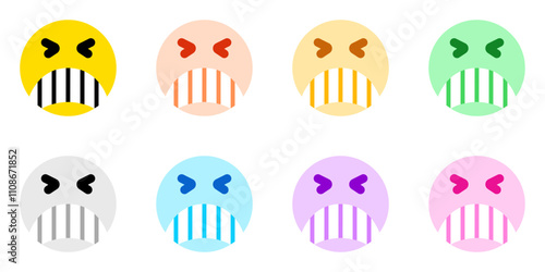 Editable angry, upset, expression emoticon vector icon. Part of a big icon set family. Part of a big icon set family. Perfect for web and app interfaces, presentations, infographics, etc