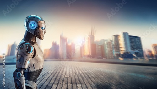 robot in the city