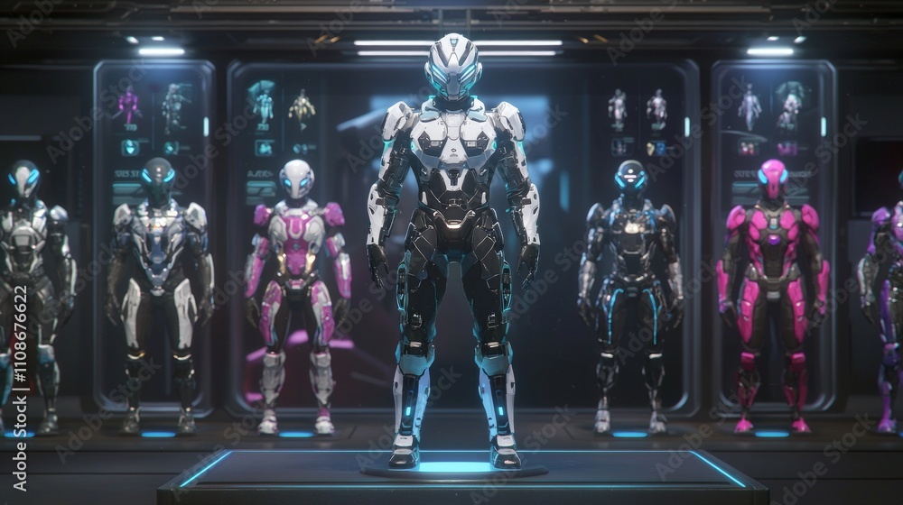 Virtual Diversity: AI Avatar Selection Screen for Personalized Gaming Choices | Colorful Designs, Dynamic Poses, Engaging Interface, Ultra-Detailed Video Game Concept