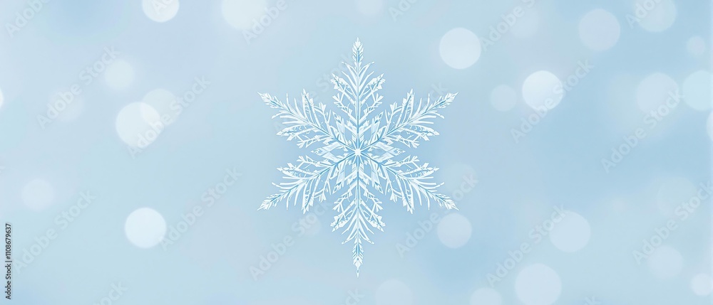 Abstract snowflake design on pale blue background, seasonal, cold, frosty Abstract snowflake design on pale blue background, seasonal, cold, frosty