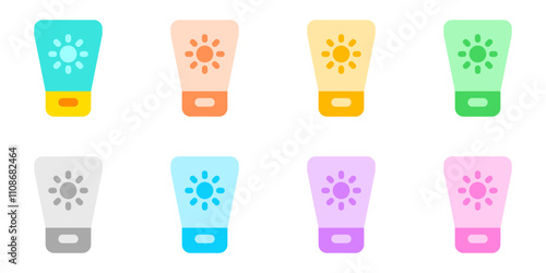 Editable sunblock vector icon. Cosmetics, makeup, skincare, beauty. Part of a big icon set family. Perfect for web and app interfaces, presentations, infographics, etc
