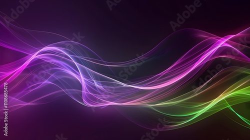 Wallpaper Mural Abstract Colorful Waves Flowing Dynamically Across Dark Background Torontodigital.ca