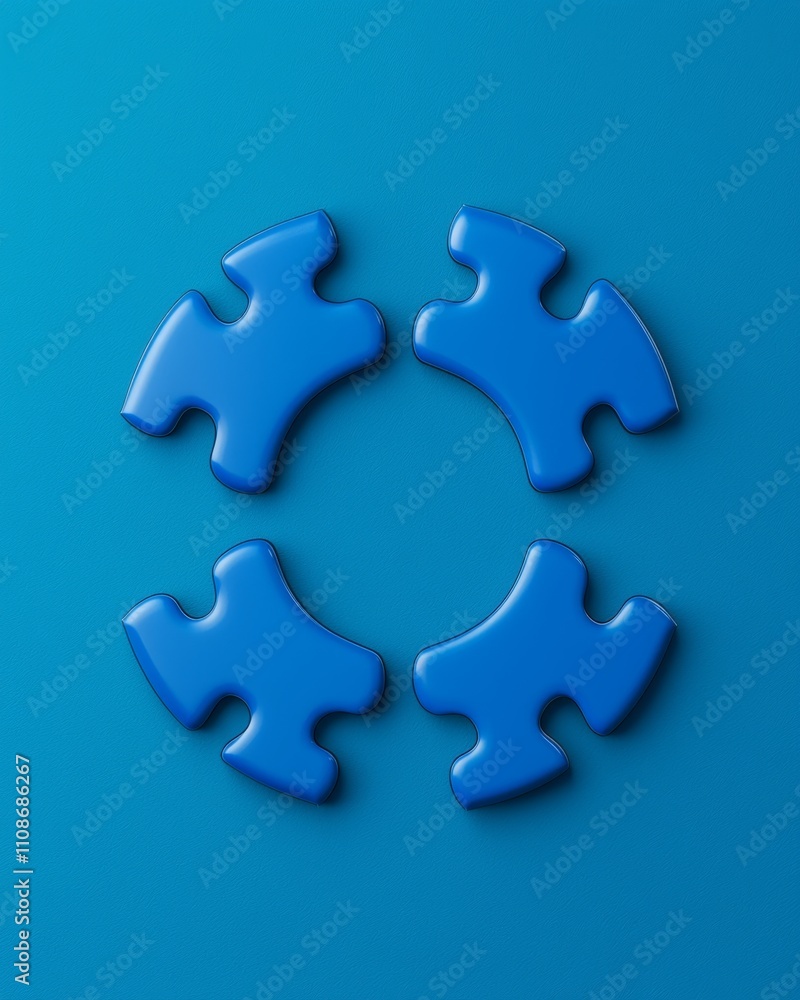 Fototapeta premium symbolic conceptual management concept. Seamless Teamwork Integration: Puzzle Pieces Fitting Perfectly Together