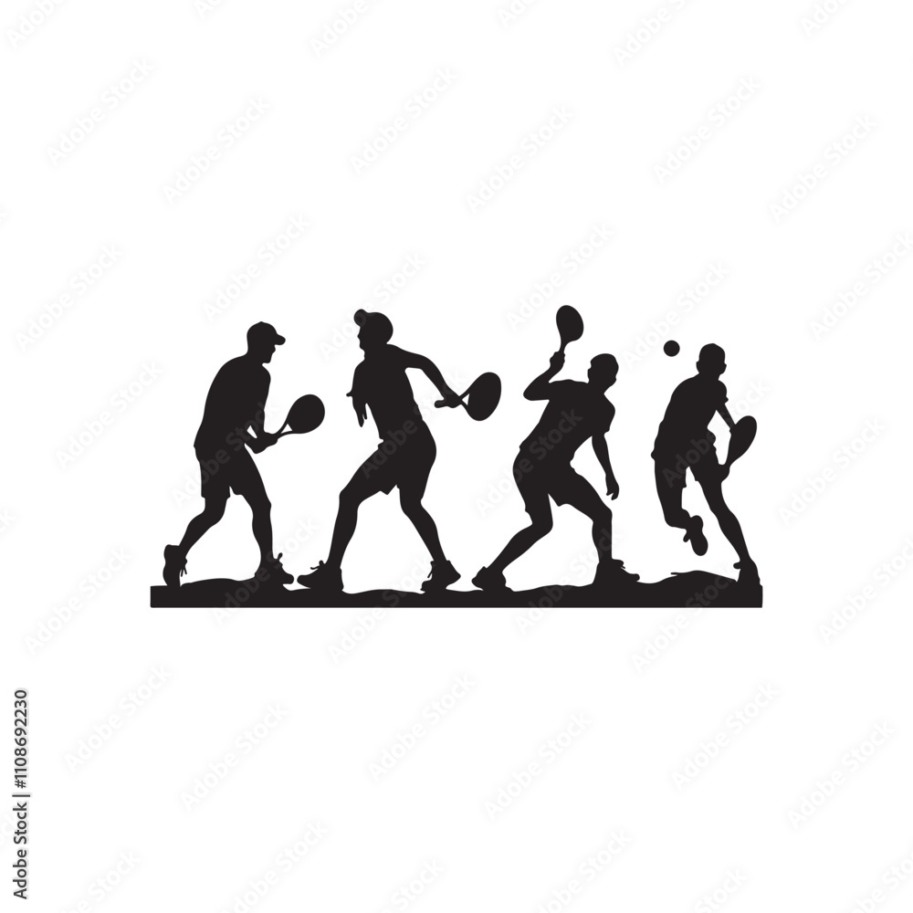 Fototapeta premium silhouette of tennis player