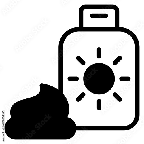 sunscreen icon with mixed style. Suitable for website design, logo, app, UI and etc. Based on the size of the icon in general, so it can be reduced.