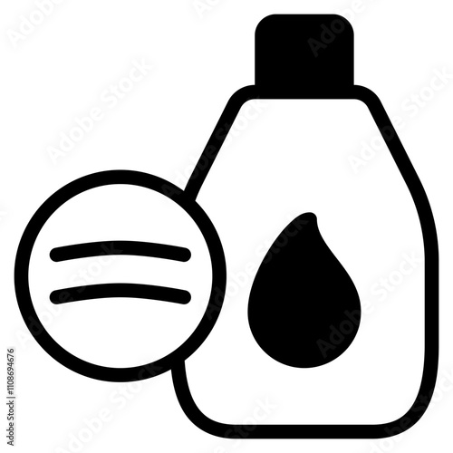 micellar water icon with mixed style. Suitable for website design, logo, app, UI and etc. Based on the size of the icon in general, so it can be reduced.