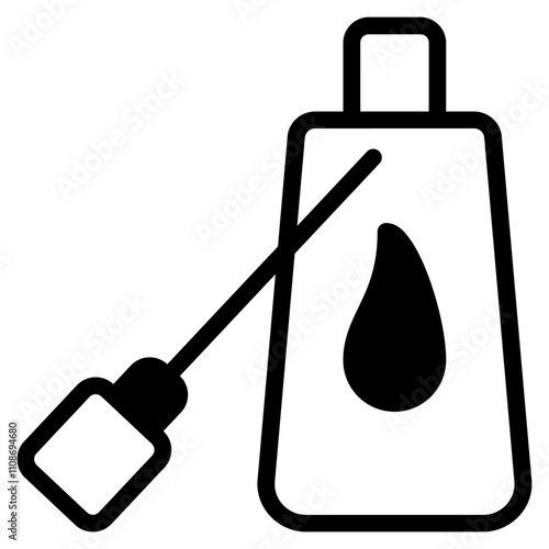 liquid eyeliner icon with mixed style. Suitable for website design, logo, app, UI and etc. Based on the size of the icon in general, so it can be reduced.