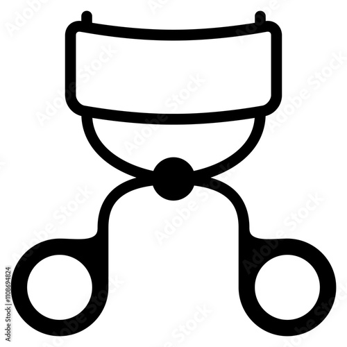 eyelash curler icon with mixed style. Suitable for website design, logo, app, UI and etc. Based on the size of the icon in general, so it can be reduced.