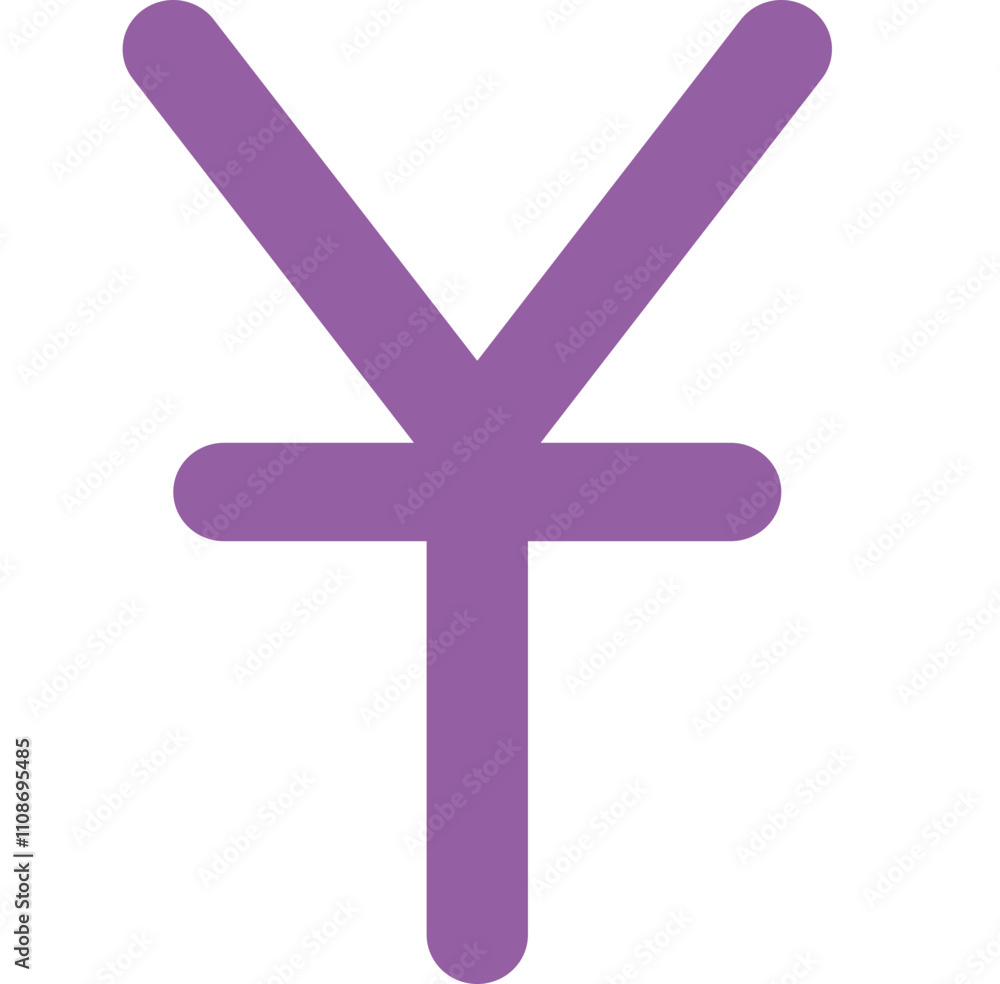 Obraz premium Yuan icon logo design