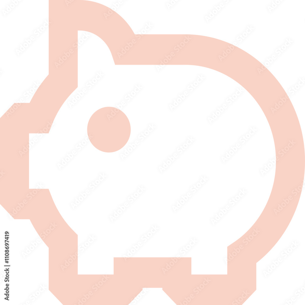 Piggy Bank icon logo design Piggy Bank icon logo design