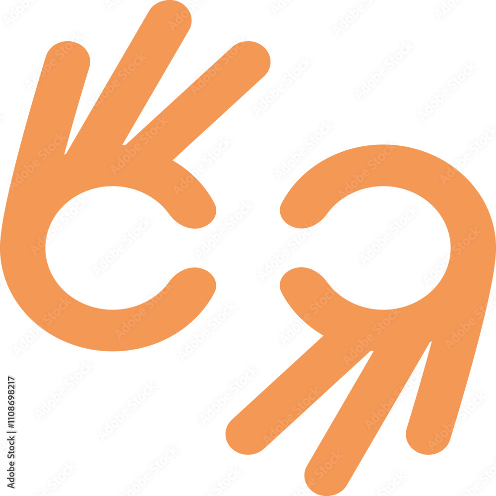 Obraz premium Sign Language Interpretation icon logo design