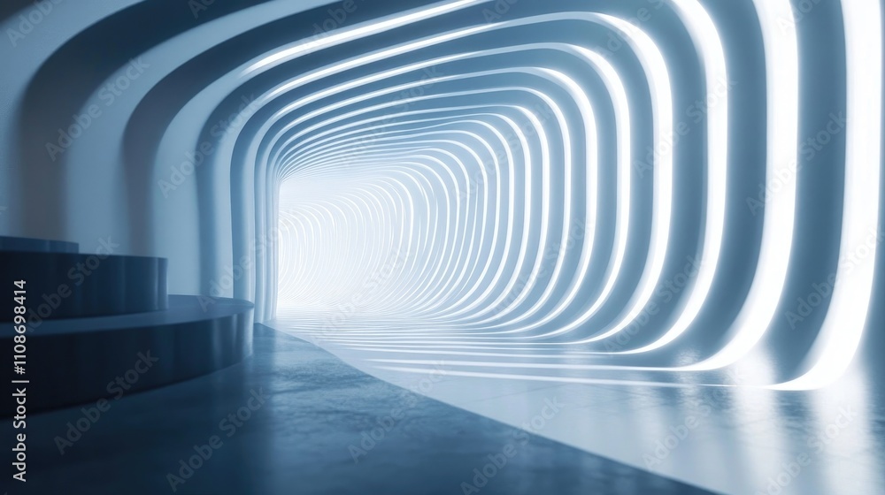 Abstract image capturing the interplay of white and blue stripes illuminated by soft lights, ideal for creative projects. The abstract design offers space for text or other elements. Abstract image capturing the interplay of white and blue stripes illuminated by soft lights, ideal for creative projects. The abstract design offers space for text or other elements.