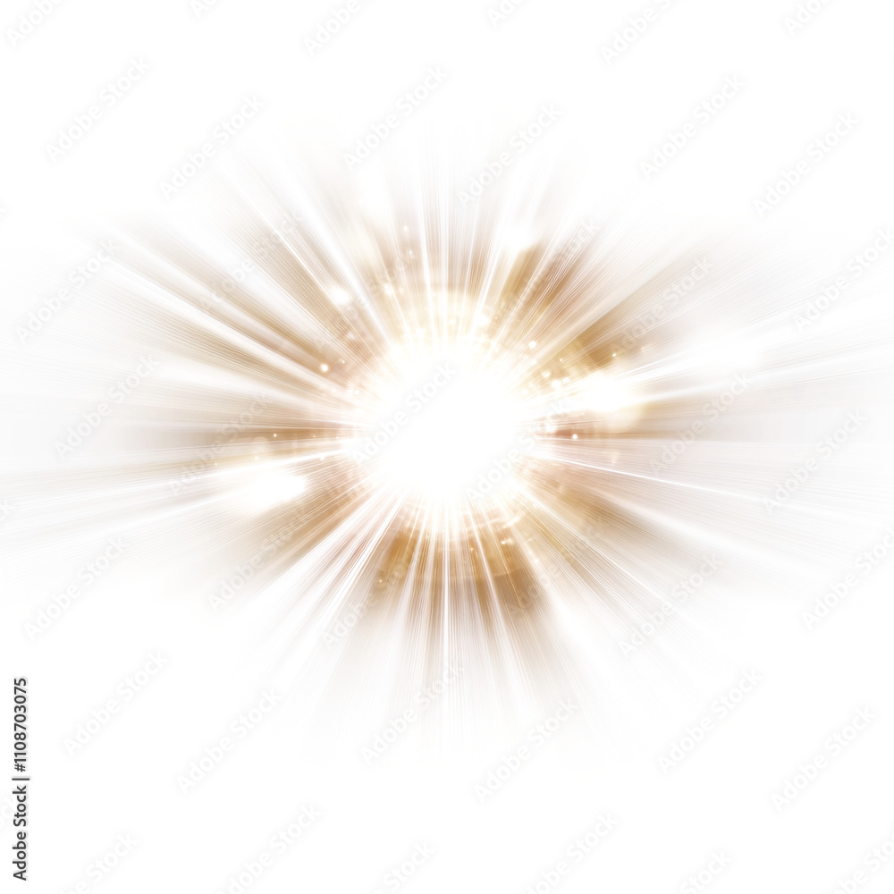 Obraz premium Transparent Yellow Sunlight Lens Flare Effect