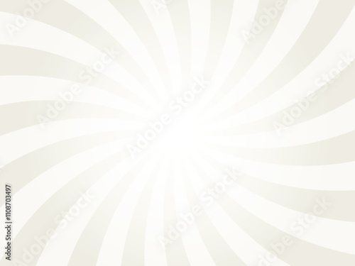 Alabaster gray sunburst background. Radial retro glowing rays banner. Sun grey retro whirlwind starburst vector abstract background. Twisted radial illustration.