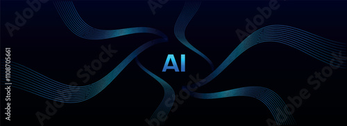Image created with icon related to the concept of artificial intelligence	