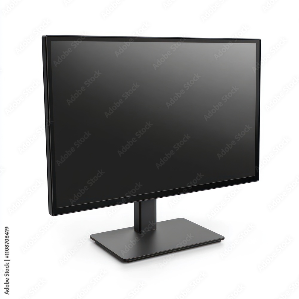 Computer Blank screen PC monitor Isolated on White Background Generative AI Computer Blank screen PC monitor Isolated on White Background Generative AI