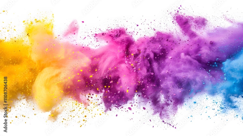 Vibrant Color Powder Explosion Abstract Art Design Vibrant Color Powder Explosion Abstract Art Design