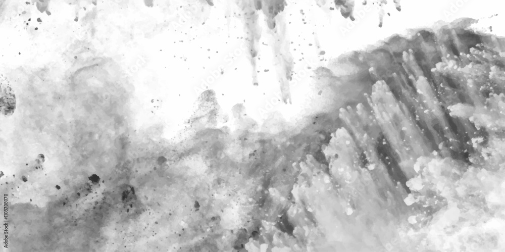 Abstract background with white , grey watercolor paint. abstract color powder explosion on white background. Freeze motion of dust splash. Artwork for creative banner, card, template, design vector.	