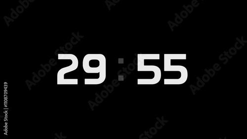 30 minute countdown. 30 Minute Clock countdown animation Timer Countdown. Countdown 30 minutes. 4K UHD