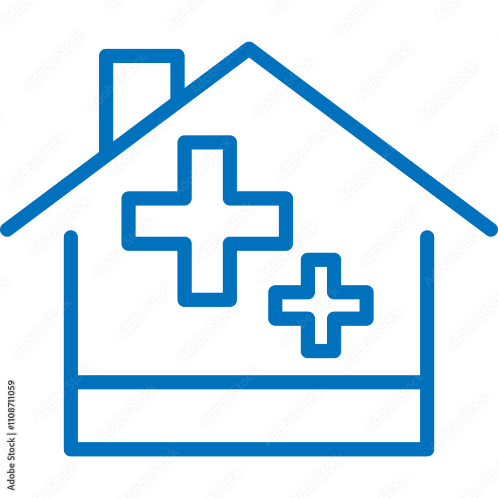 Obraz premium Home Care Line Icon