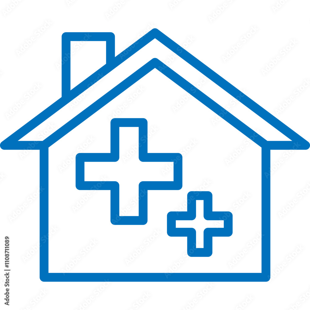 Obraz premium Home Care Line Icon