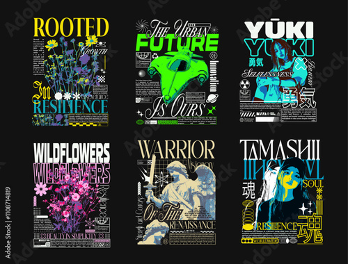Streetwear Bundle, Streetwear T-shirt Design Bundle. Brutalism Design for T shirt. Streetwear Graphic Set, Urban T-shirt Design for Print on Demand. Streetwear Graphic for DTF DTG Printing