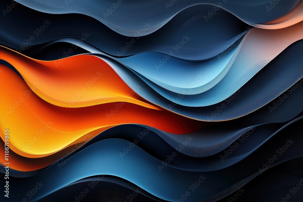 Fototapeta premium Abstract Blue and Orange Gradient Wallpaper.