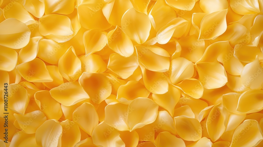 Bright yellow flower petals are scattered evenly across a surface, showcasing their delicate textures and shades, adding warmth to any setting or decor. Bright yellow flower petals are scattered evenly across a surface, showcasing their delicate textures and shades, adding warmth to any setting or decor.