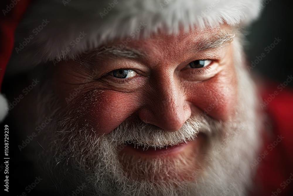 A smiling man with a beard and a red hat A smiling man with a beard and a red hat