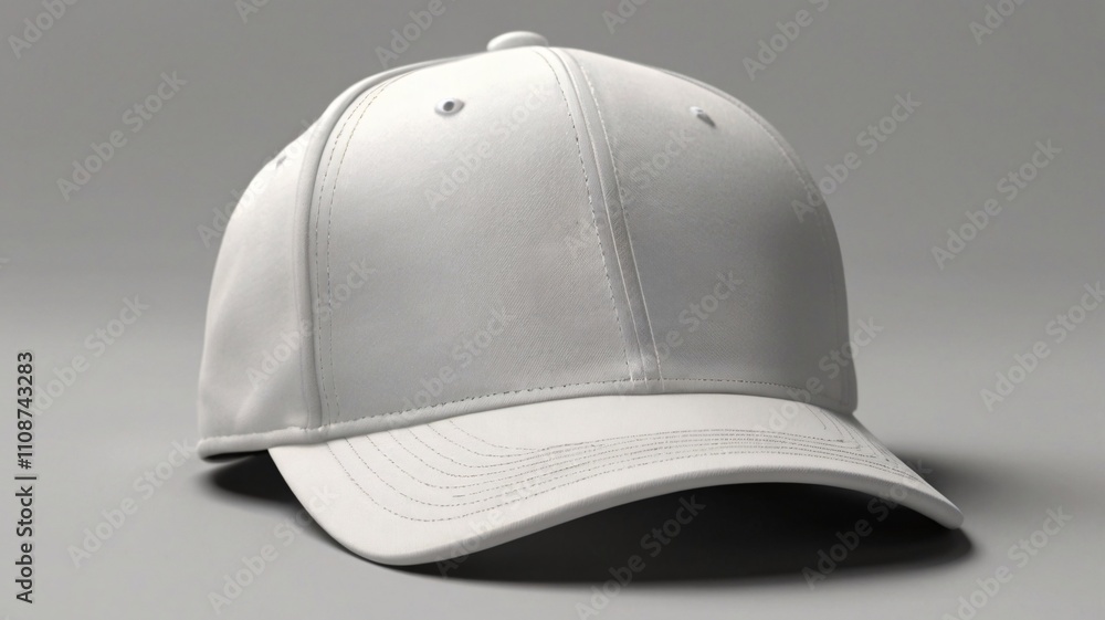 White Cap on Gray Surface with Minimalist and Elegant Design V2 White Cap on Gray Surface with Minimalist and Elegant Design V2