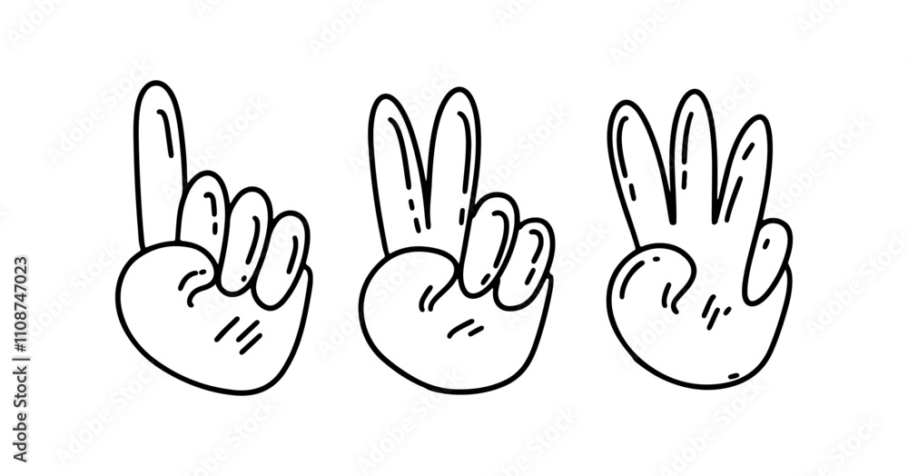 Obraz premium counting emoji hands icon