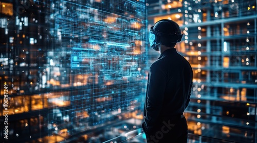 Wallpaper Mural Architect in a suit and helmet standing on a background Torontodigital.ca