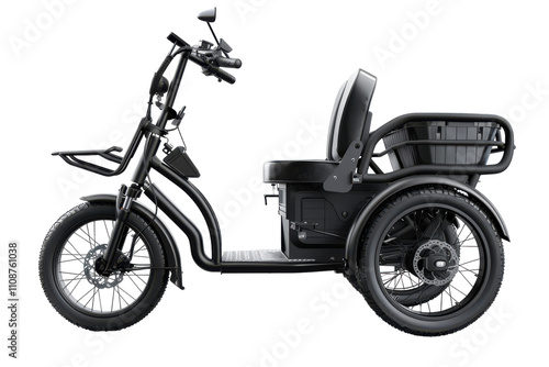 Electric tricycle designed for urban commuting and convenience for all ages photo