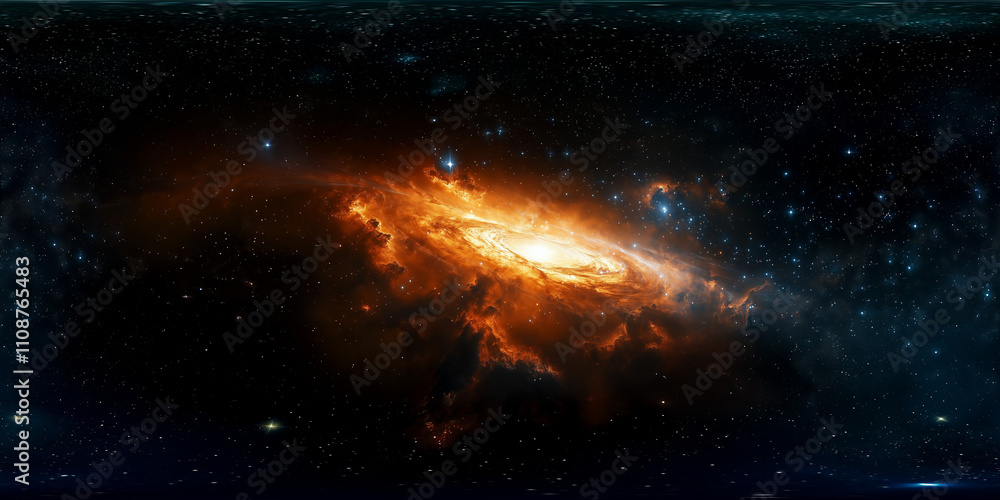 Obraz premium Deep space nebula 8K VR 360 Equirectangular Spherical Panorama
