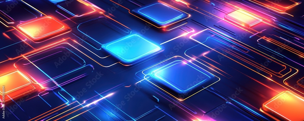 A vibrant, abstract digital landscape featuring glowing squares and lines, suggesting themes of technology and connectivity. A vibrant, abstract digital landscape featuring glowing squares and lines, suggesting themes of technology and connectivity.